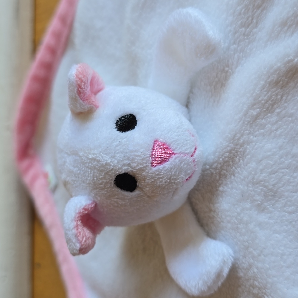 American Girl Bitty Baby Twin Kitty Lovie Lovey Security Blanket, 2013, EUC,